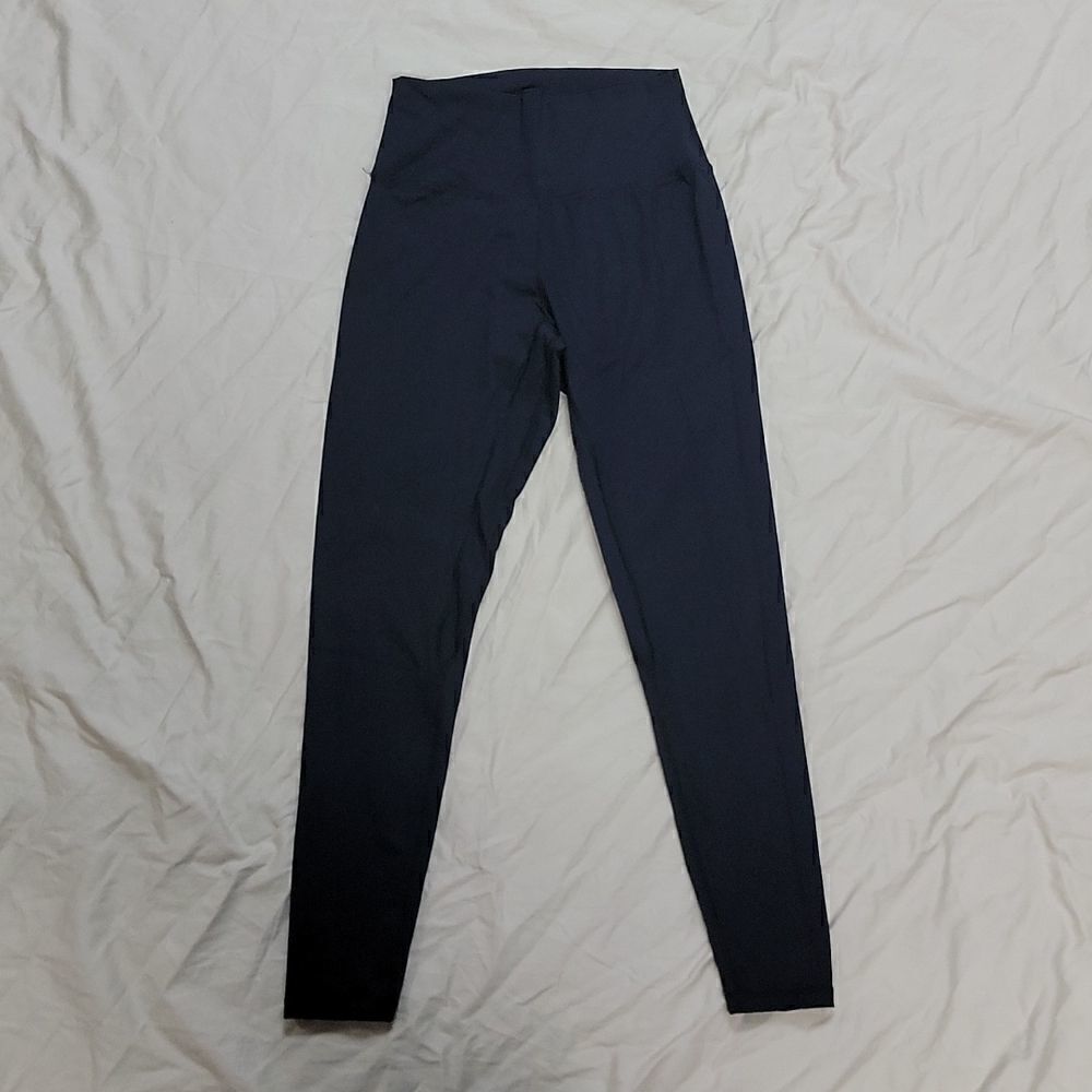 POSHDIVAH TUMMY CONTROL BLACK 7/8 CAPRI LEGGINGS, SIZE MEDIUM